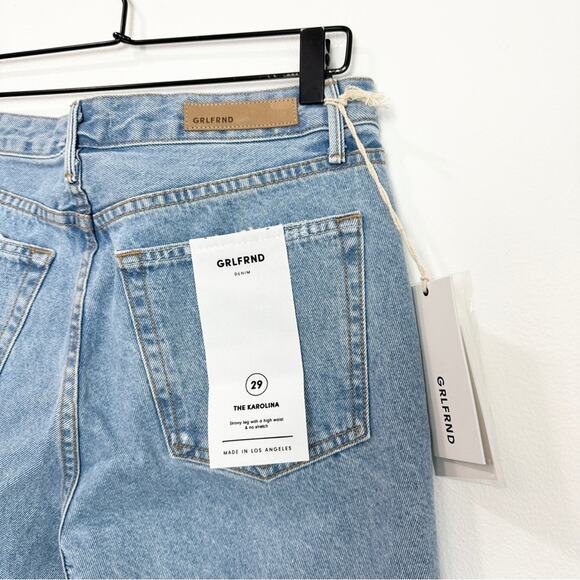 GRLFRND Karolina Frayed High Rise Feel Right Jeans 29 NWT classic preppy - Picture 9 of 12